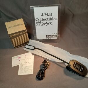 USB Rechargeable LED Book Light - Flexible Clip-On Reading Lamp for Book Lovers